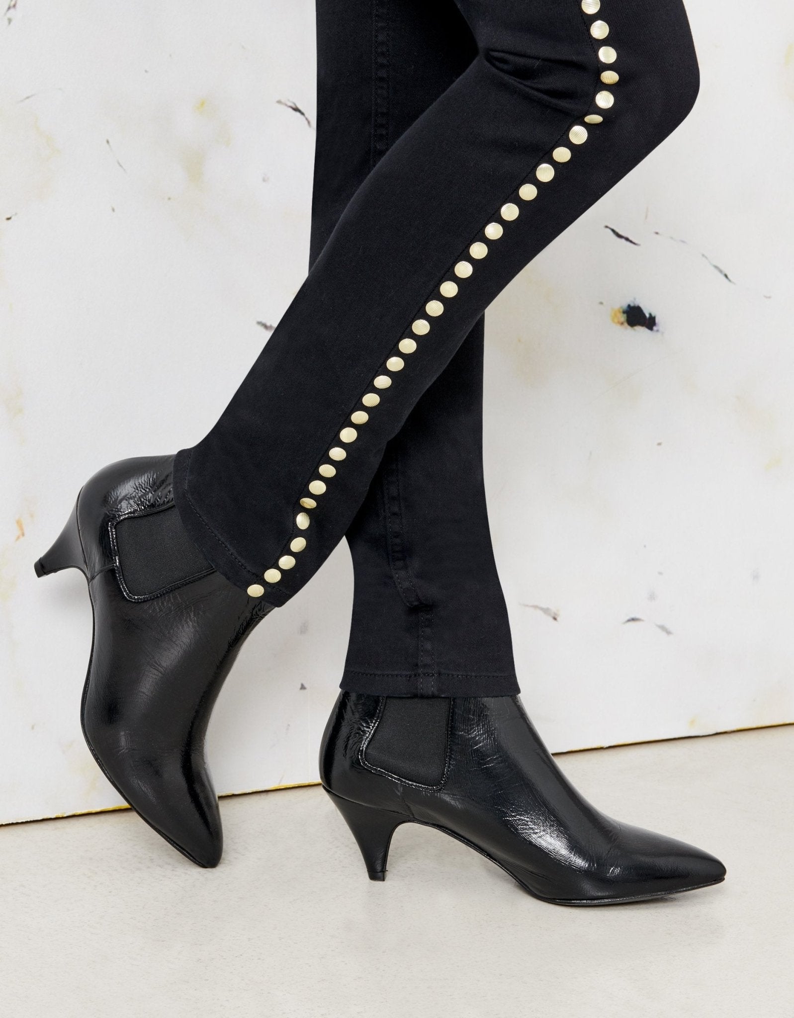 Jean Skinny Noris Studs - Dnm Black - Femme