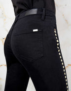 Jean Skinny Noris Studs - Dnm Black - Femme