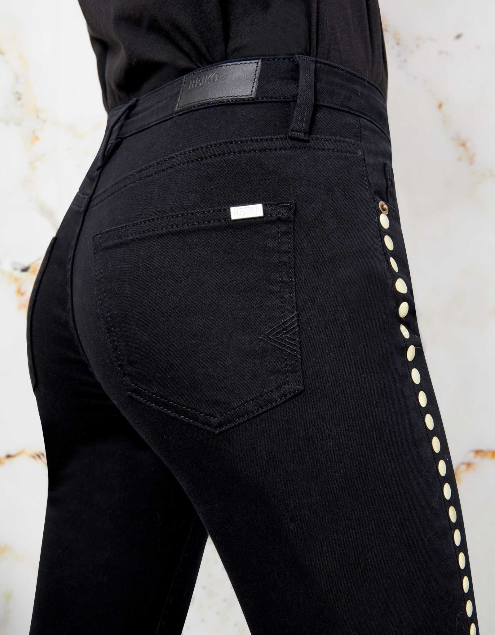 Jean Skinny Noris Studs - Dnm Black - Femme