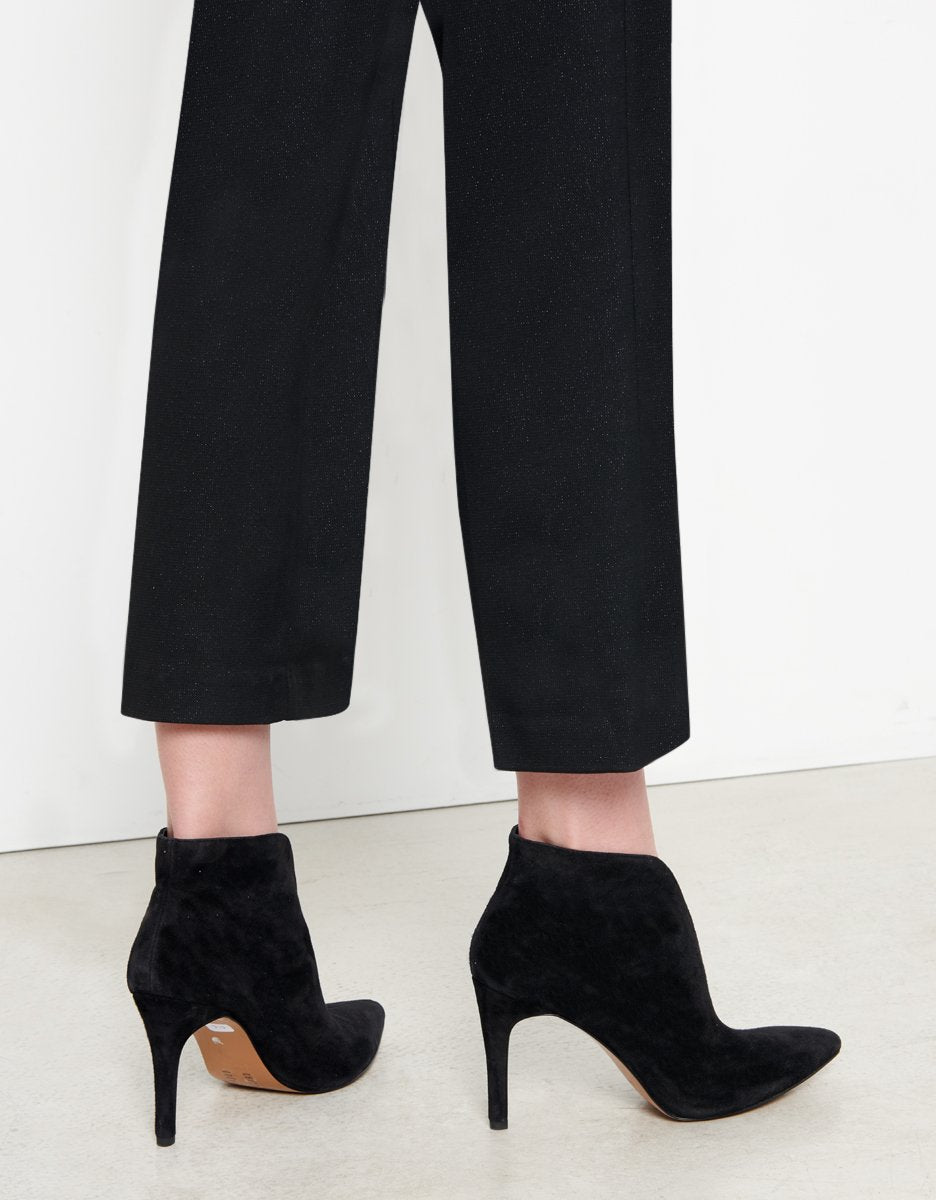 Jean Straight Cropped Lorenzo Fancy - Glitter Black