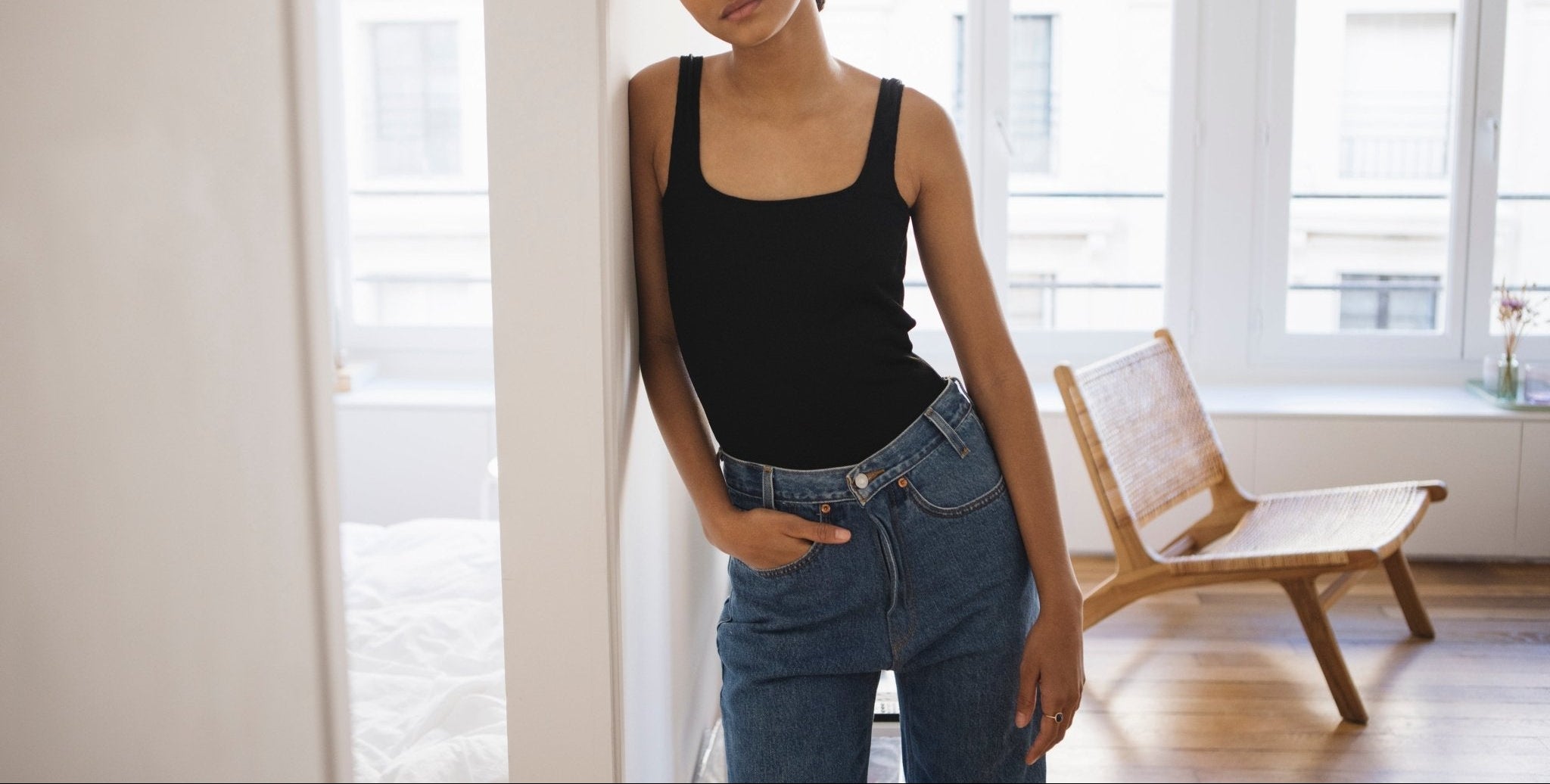 Jean Vintage Coupe Carotte - Bleu