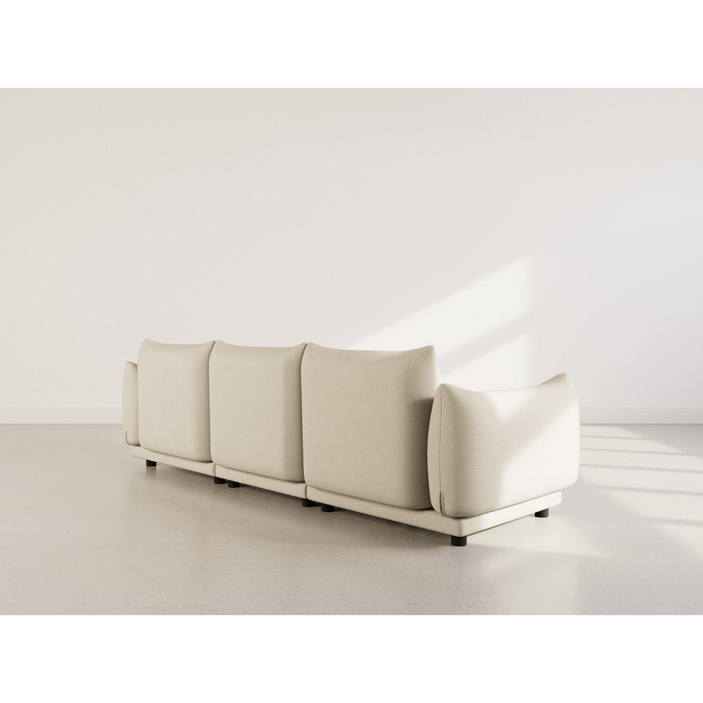 Jeanne - Canapé Modulable - 3 Places - Velours Texturé - Beige