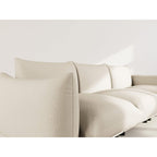 Jeanne - Canapé Modulable - 3 Places - Velours Texturé - Beige