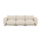 Jeanne - Canapé Modulable - 3 Places - Velours Texturé - Beige