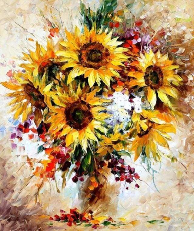 Peinture Par Numéros - Jolis Tournesols