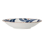 Camellia - Lot de 12 Assiettes Creuses - Bleu - Porcelaine