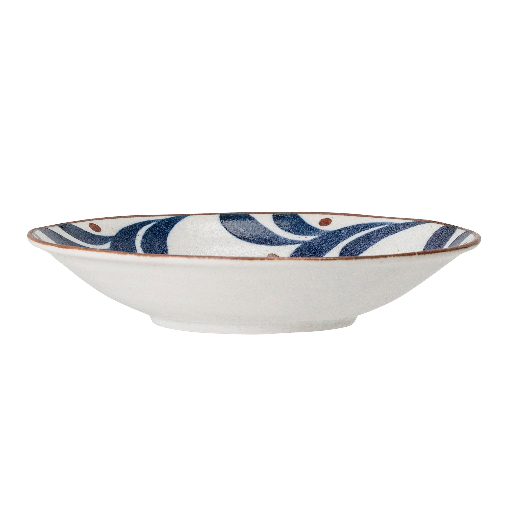 Camellia - Lot de 12 Assiettes Creuses - Bleu - Porcelaine