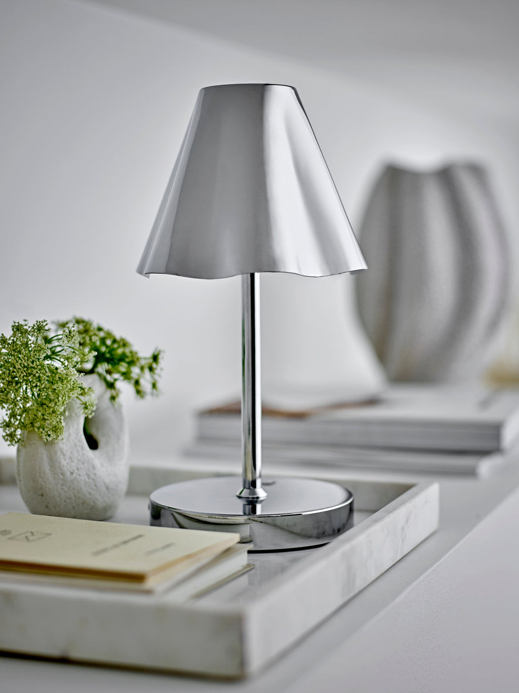 Majsa - Lot de 2 Plateaux - Blanc - Marbre