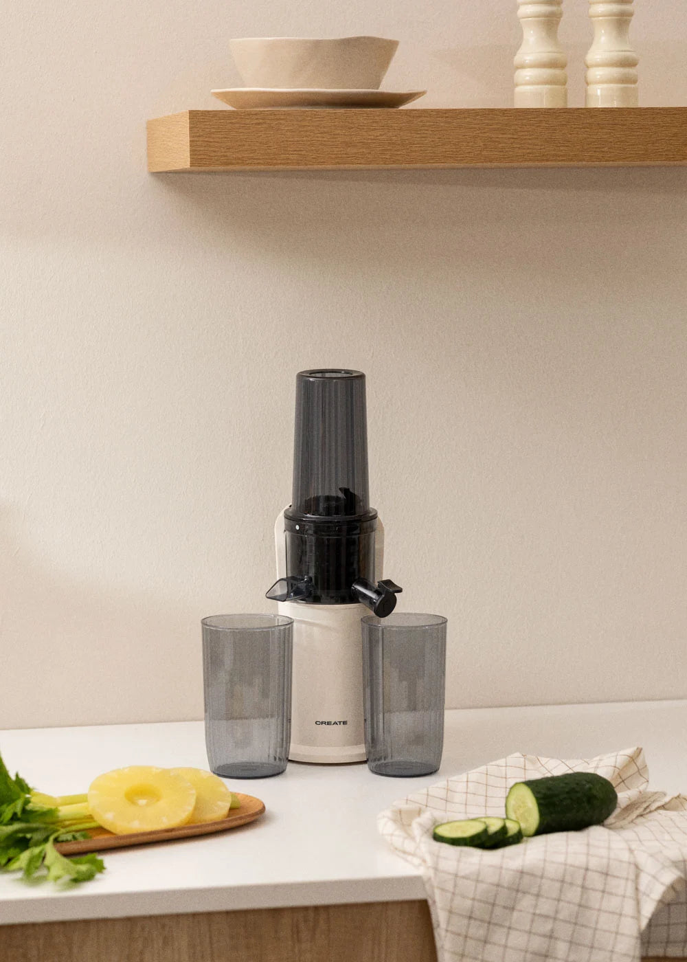 Juicer Slow Mini - 150W Slow Juicer - Off-White