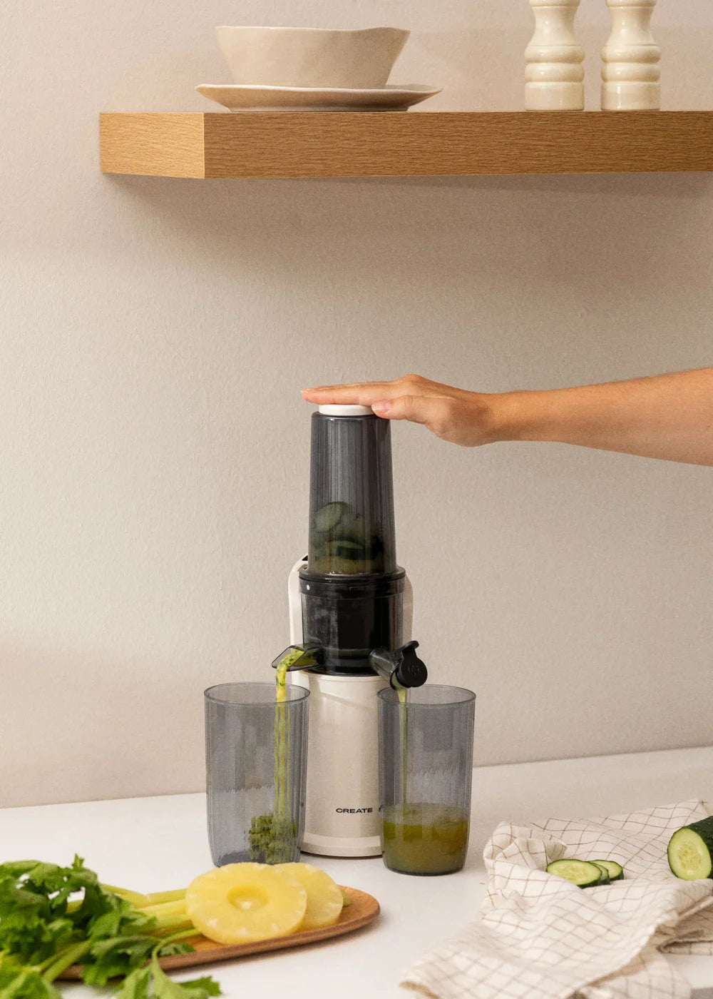 Juicer Slow Mini - 150W Slow Juicer - Off-White