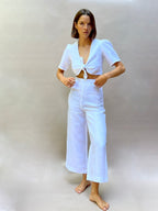 Top de lino Jules - Blanco