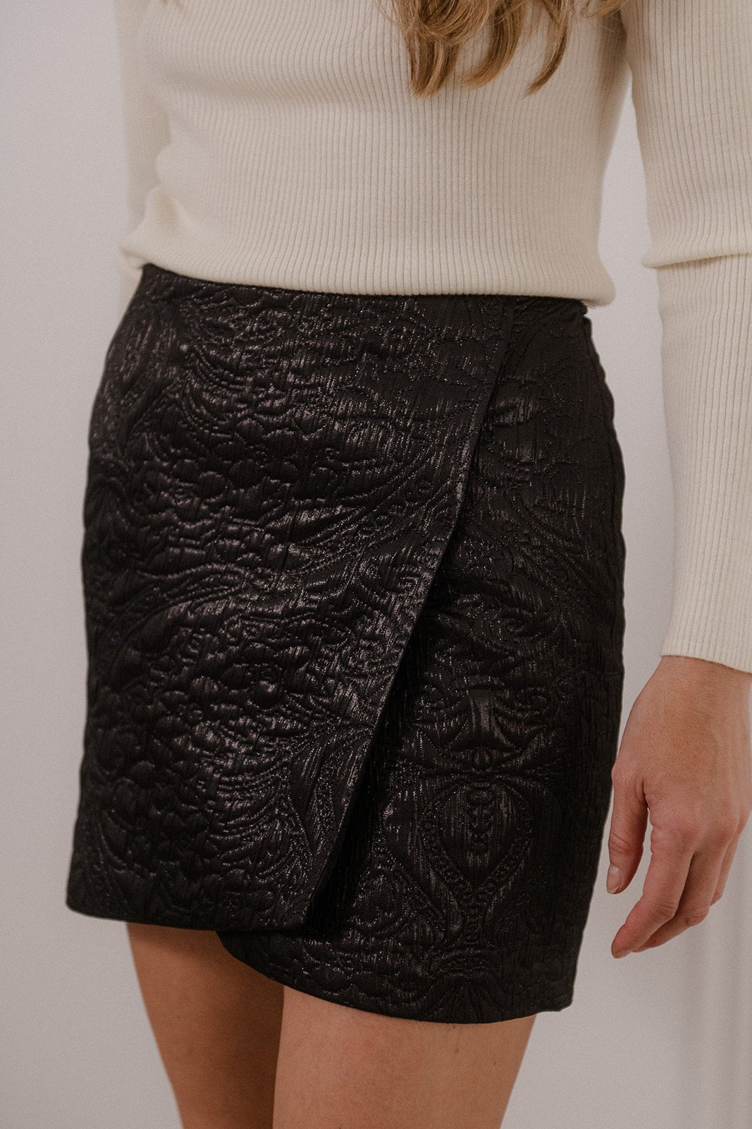 Plume Paris - Falda Carla - Jacquard Negro