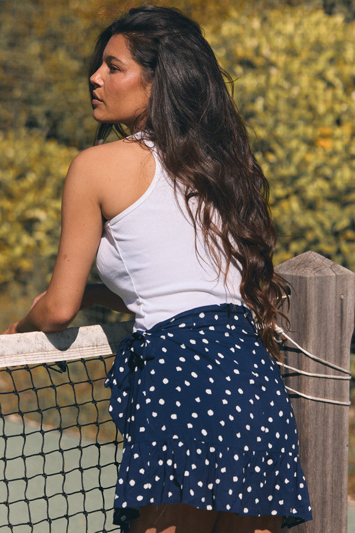 CHLOÉ DOTY NAVY SKIRT