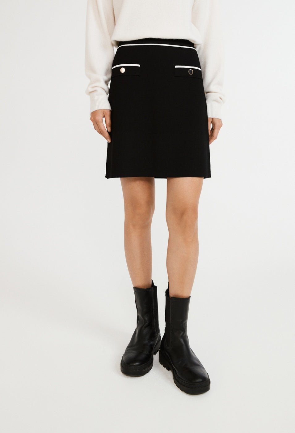 Claudie Pierlot - Jupe En Maille Maxi - Noir
