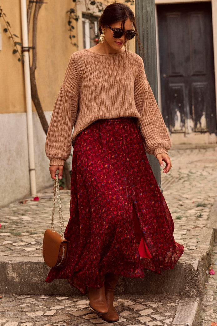 FALDA LOUANE MASSIMA ROJO