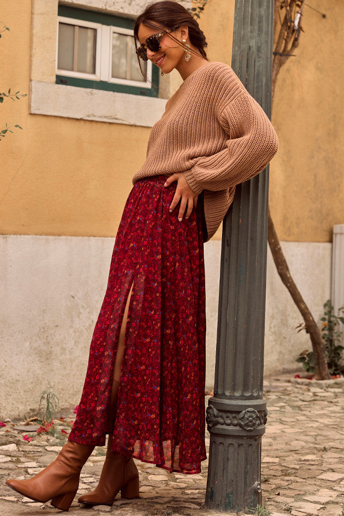 FALDA LOUANE MASSIMA ROJO