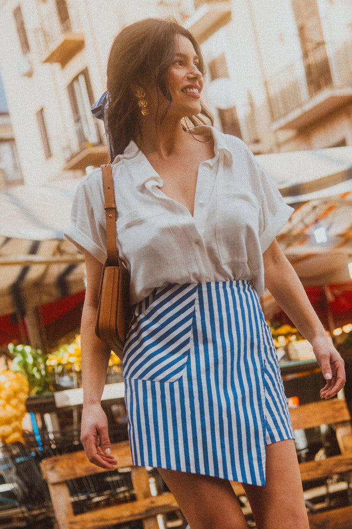 FALDA PANTALÓN MILEY STRIPES BLUE