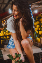 FALDA PANTALÓN MILEY STRIPES BLUE
