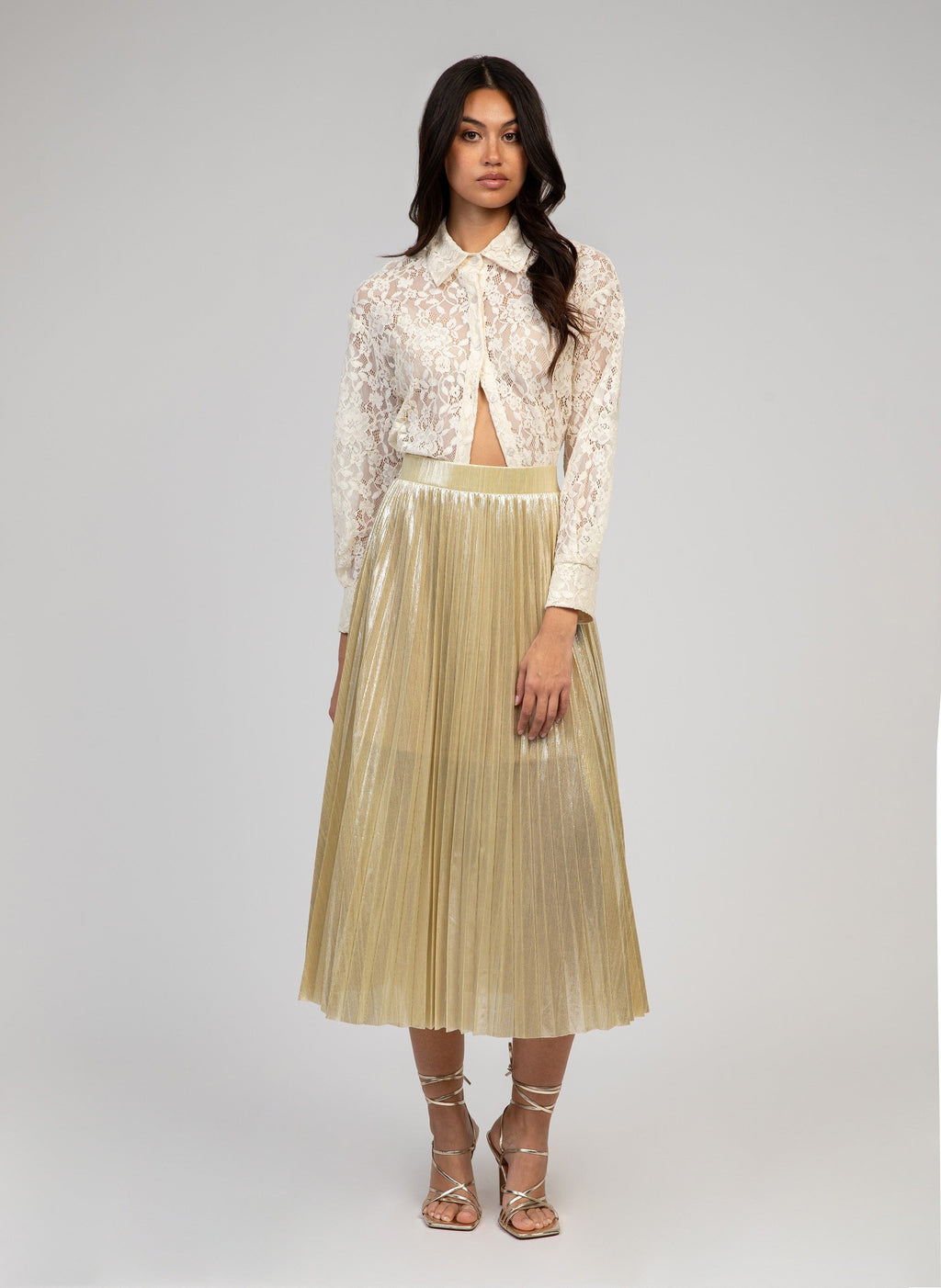 Jupe Midi Justinna Or