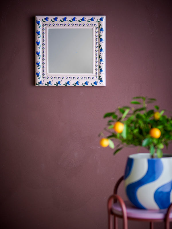 Badia - Miroir Mural - Rose Poudré - Sapin