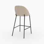 Karl - Lot De 2 Chaises Pour Îlot Central En Tissu Bouclé Beige