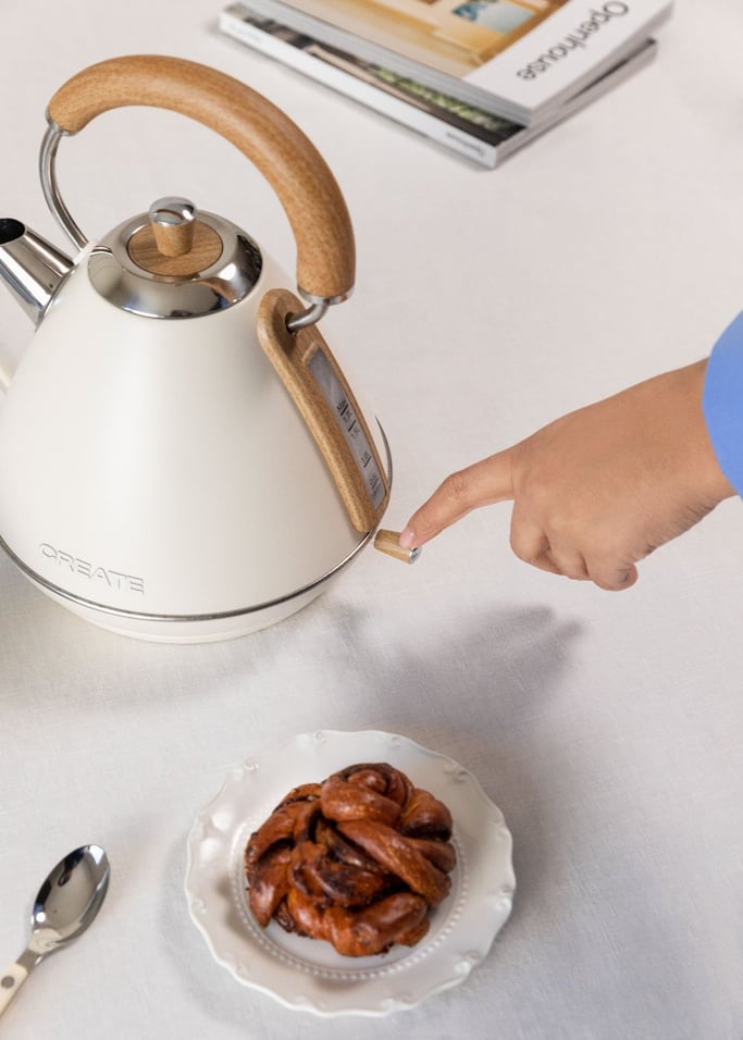 Kettle Retro - Bouilloire Électrique - 1,7L - Blanc Cassé