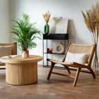 Kilka - Armchair In Teak Wood And Rattan Basket Weaving