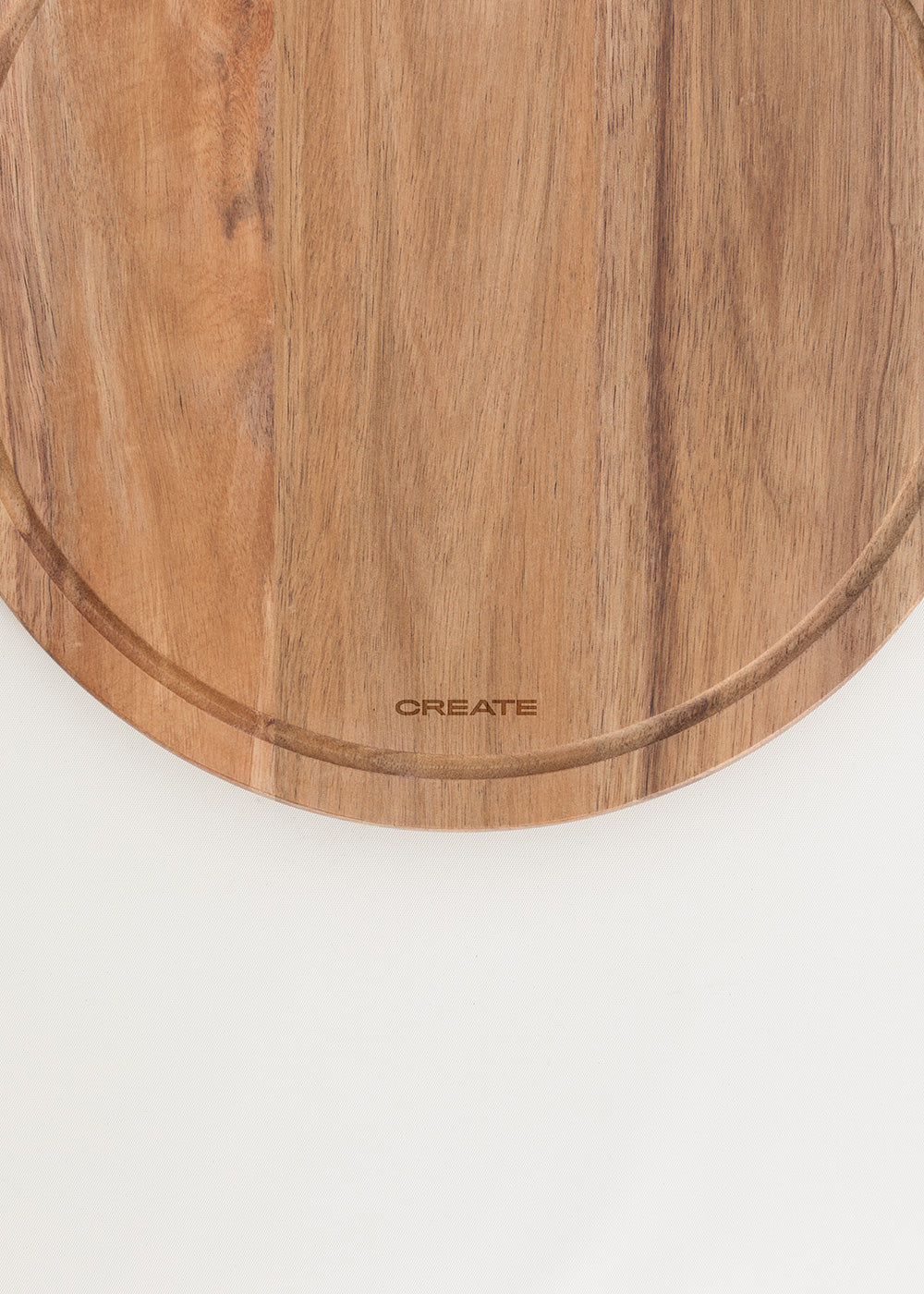 Kitchenware Essentials - Planche A Découper En Bois D’Acacia - Ronde