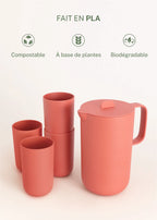 Kitchenware Outdoor Eco - Service Carafe 2L + 4 Verres 500Ml - Terracotta