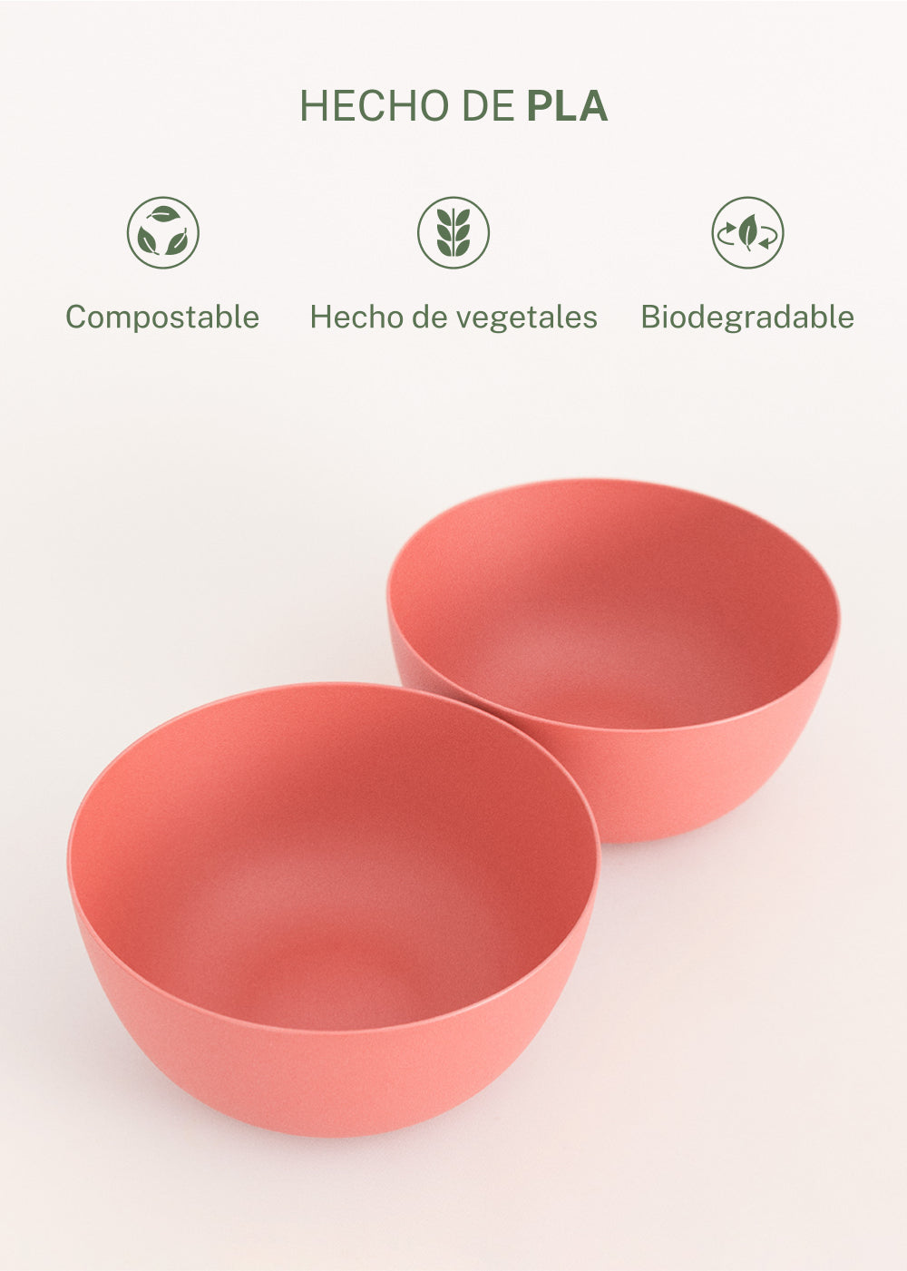 Menaje de cocina Outdoor Eco - Juego de 2 cuencos pequeños para exterior - Terracota