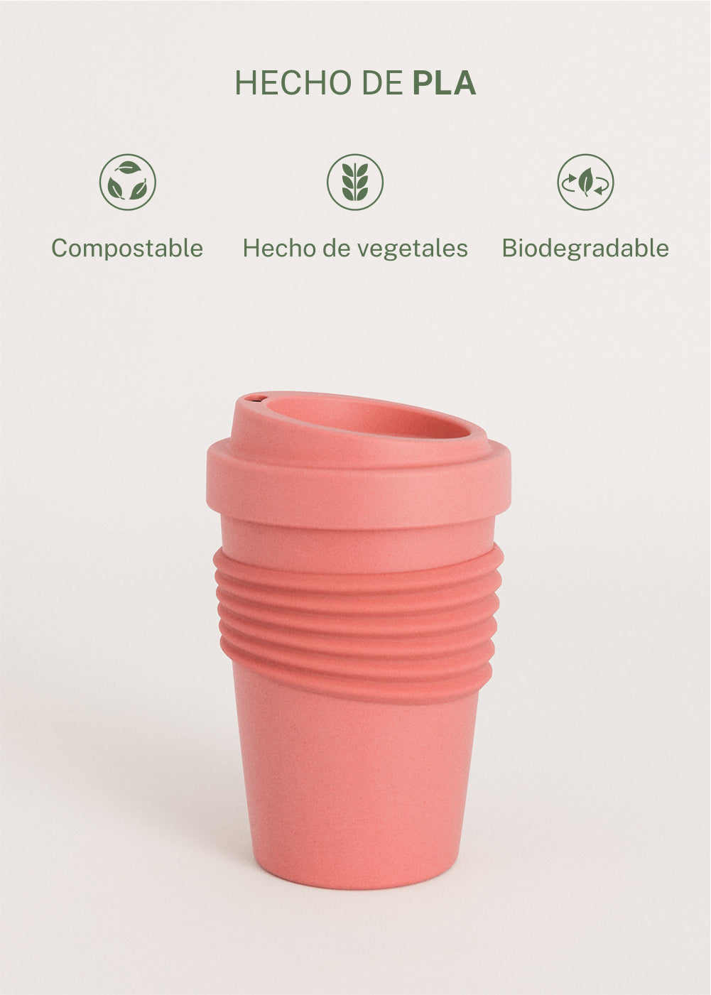 Kitchenware Outdoor Eco - Verre A Café Avec Couvercle En Matériel Recyclé - Terracotta