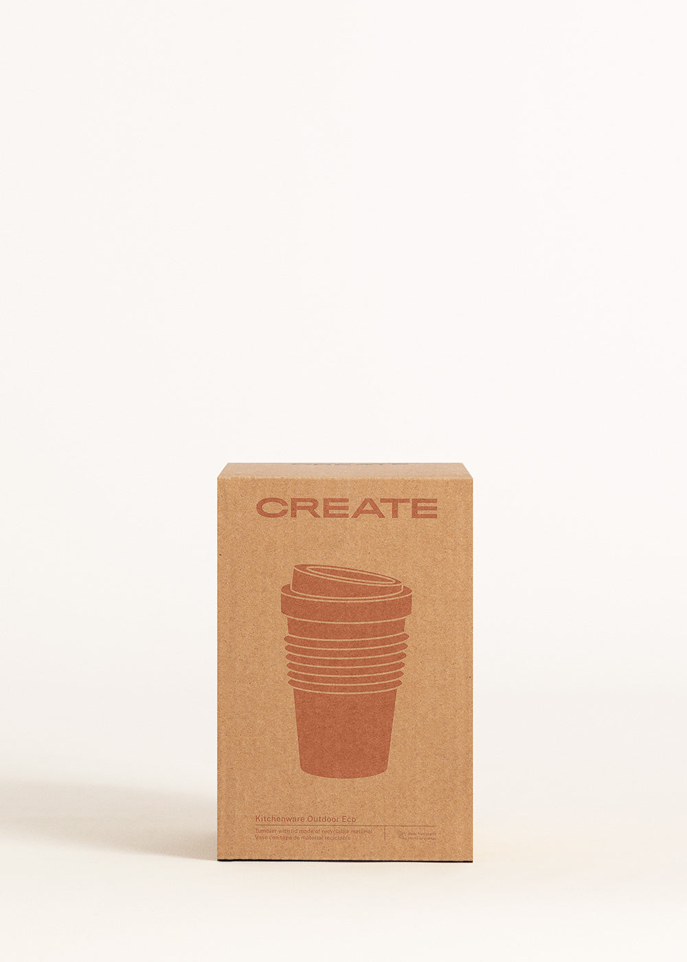 Kitchenware Outdoor Eco - Verre A Café Avec Couvercle En Matériel Recyclé - Terracotta