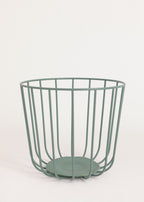 Kitchenware Studio - Grand Panier Métallique Avec Base Antidérapante - Vert Sauge