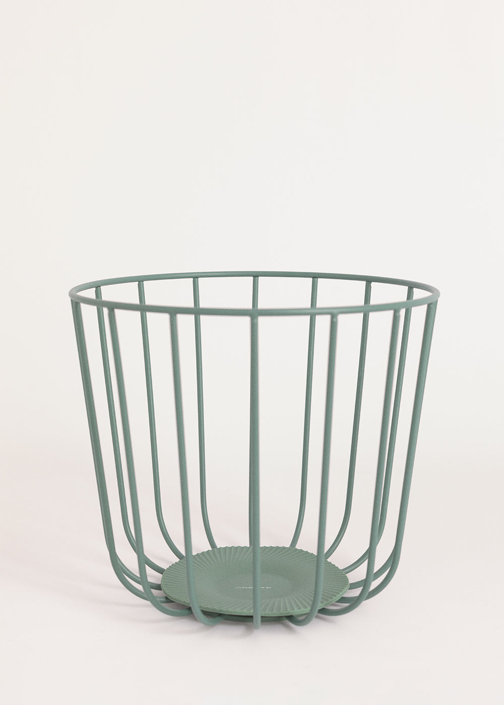 Kitchenware Studio - Grand Panier Métallique Avec Base Antidérapante - Vert Sauge