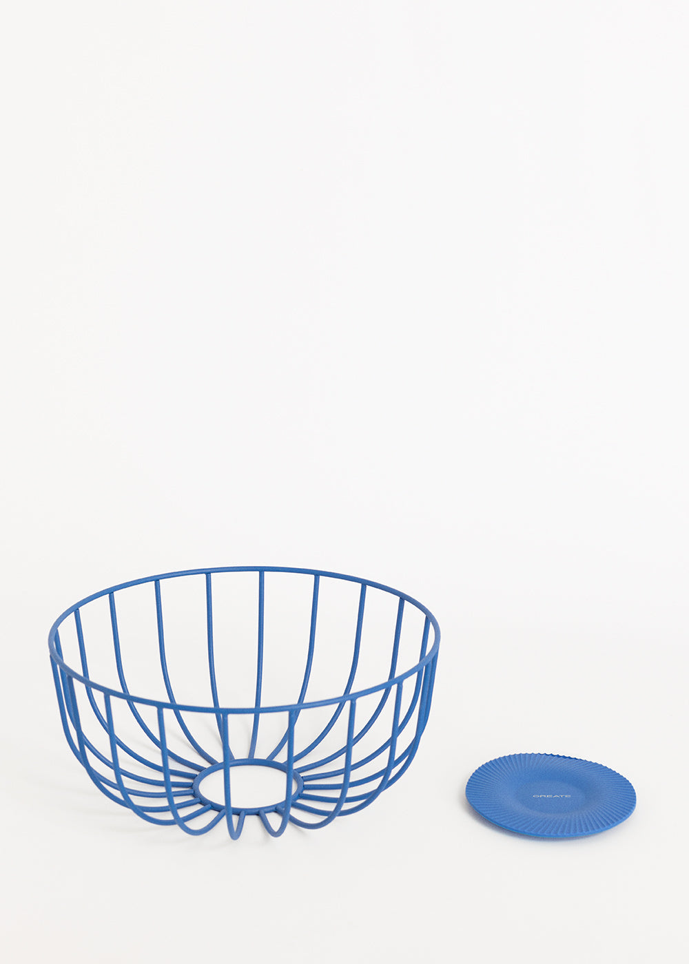 Kitchenware Studio - Small Metal Basket with Non-Slip Base - Cobalt Blue