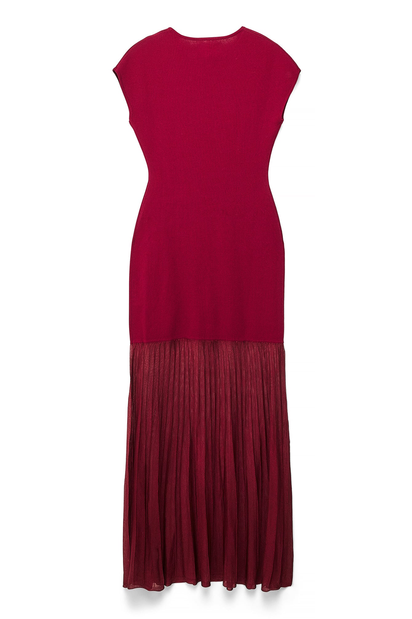 Robe Longue En Maille Rouge