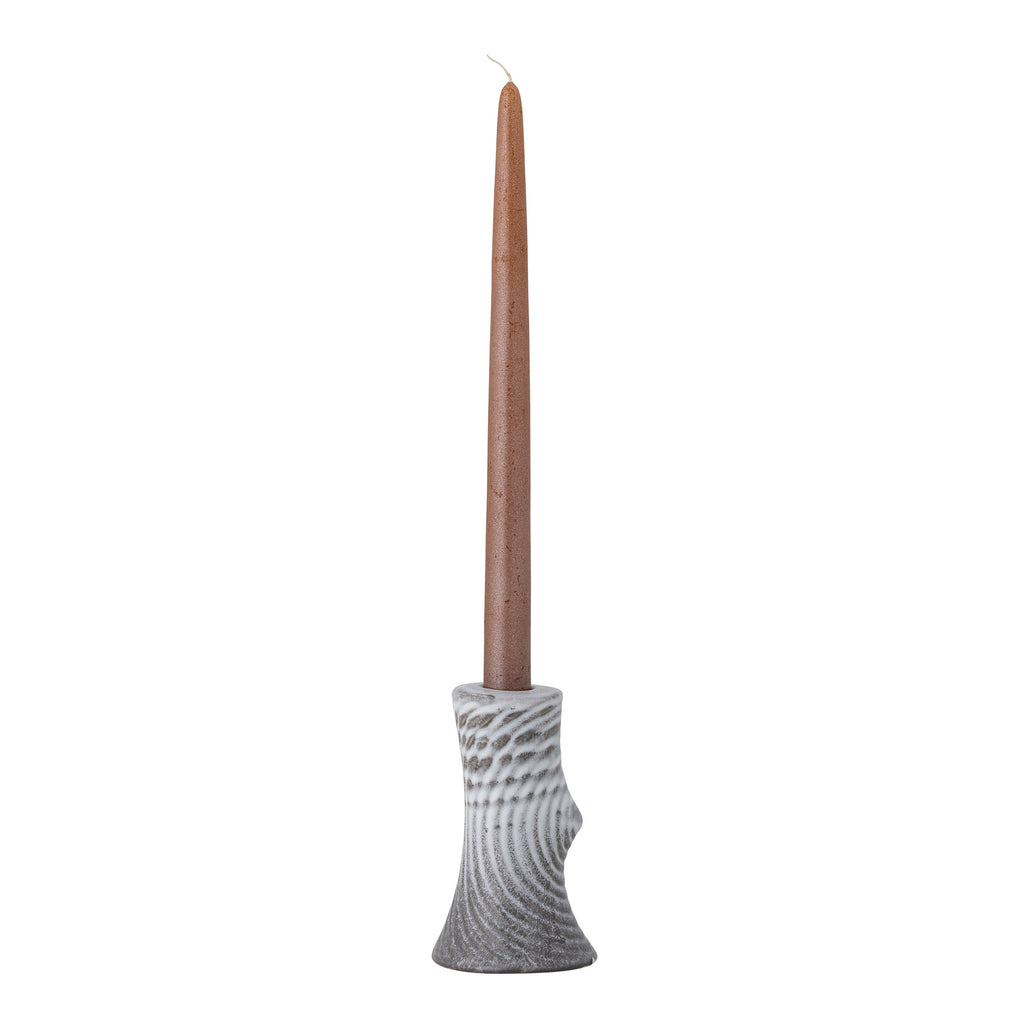 Raheem - Candle Holder - Grey - Stoneware