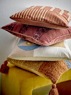 Kosar - Lot de 4 Coussins - Marron - Coton