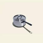 Stainless Steel Cookware Set with Black Handles, 7 Pieces