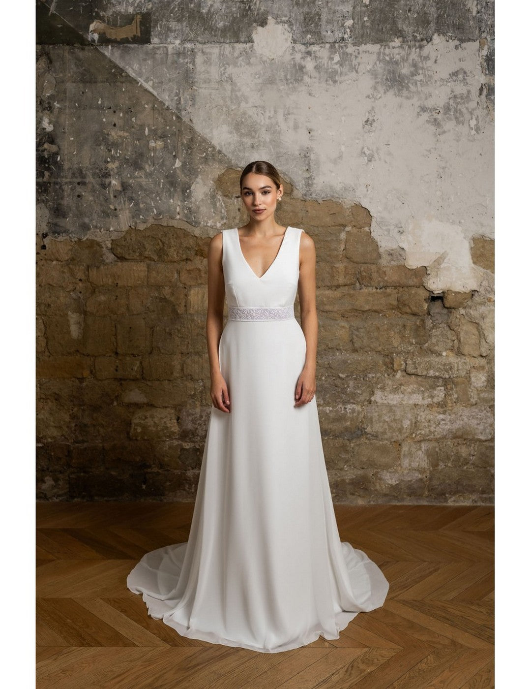 Brautkleid Albane – Seidenweiß