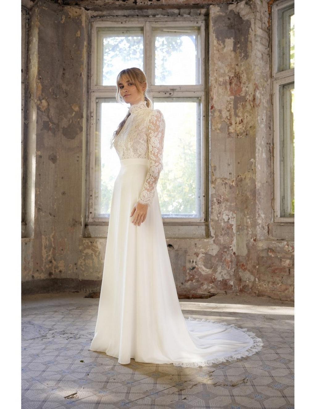 Vestido de novia Ingrid - Blanco seda