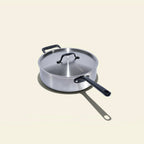 Stainless Steel Cookware Set with Black Handles, 7 Pieces
