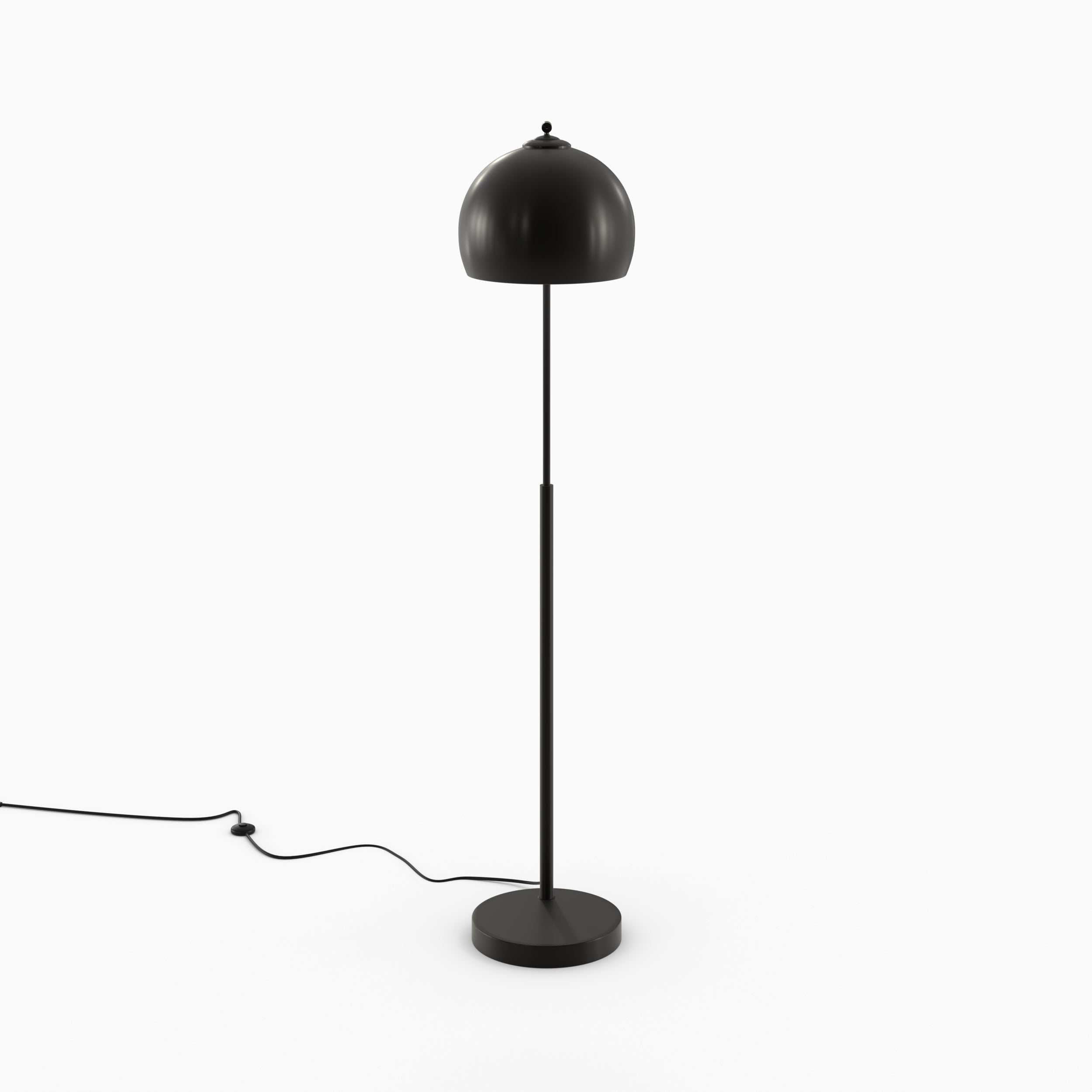 Dinard - Lampadaire Abat-Jour En Métal Noir
