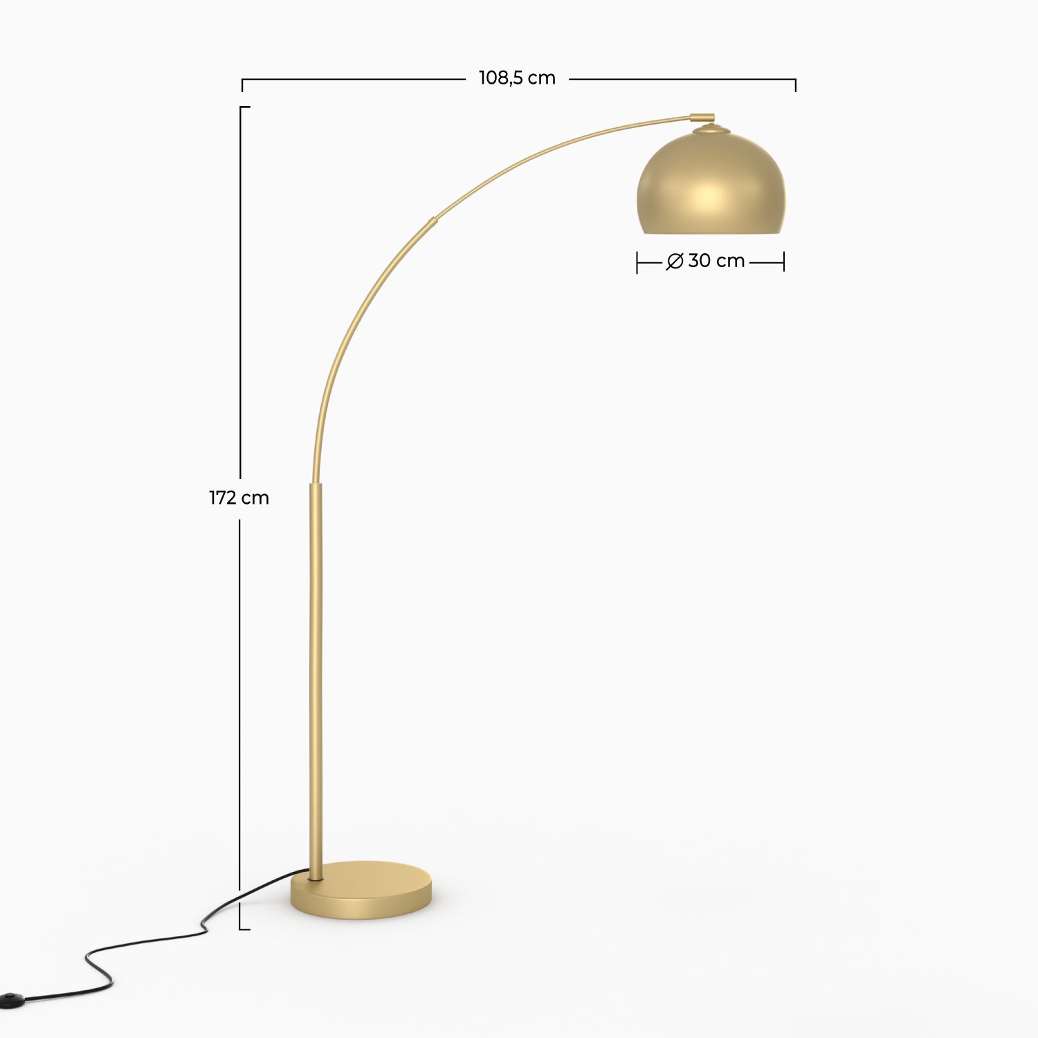 Dinard - Brass Color Metal Floor Lamp