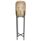 Stanley - Wireless Floor Lamp - Polyrattan - Gray
