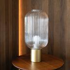 Lou - Lampe À Poser En Verre Cannelé