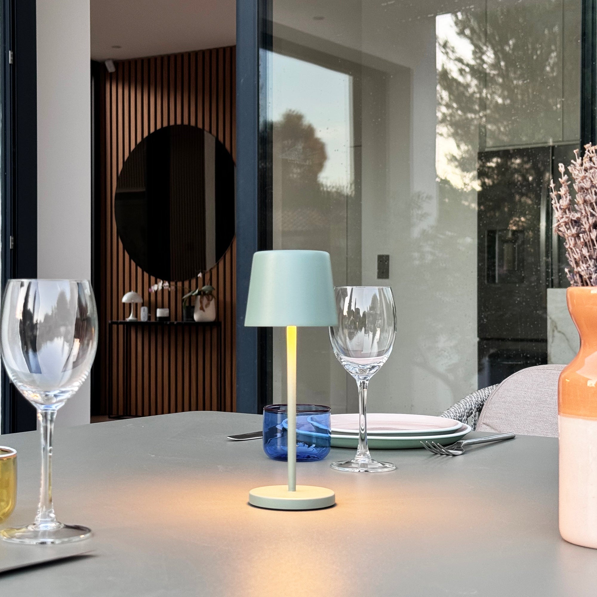 Kelly Mini - Lampe De Table Sans Fil - Acier - Vert