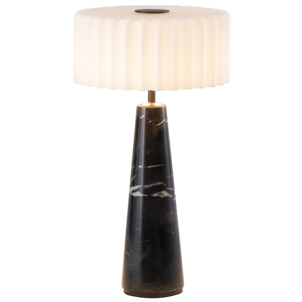 Blok - Lampe De Table Sans Fil - Marbre - Noir