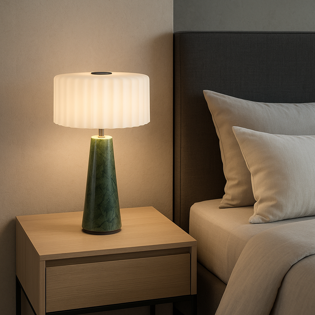 Blok - Wireless Table Lamp - Marble - Green