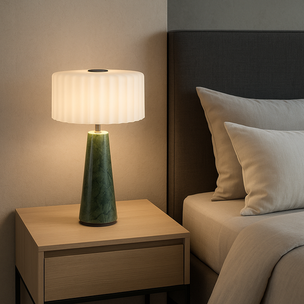 Blok - Lampe De Table Sans Fil - Marbre - Vert